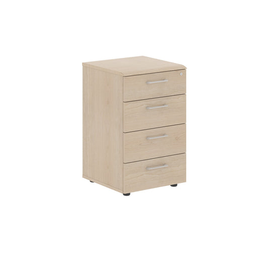 FOUR DRAWER PEDESTAL, MADE IN E1 LAMINATE CHIPBOARD
