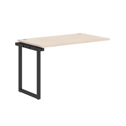 RECTANGULAR SHAPE CLUSTER OF 01 WORKSTATION EXTENSION MADE IN 25MM MFC TOP, E1 LAMINATE CHIPBOARD WITH WOODEN MODESTY PANEL 40X40MM METAL O SHAPE FRAMES