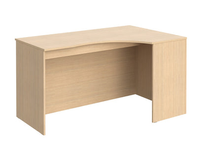 L SHAPE DESK MADE IN E1 LAMINATE CHIPBOARD WITH MODESTY PANEL AND LEGS