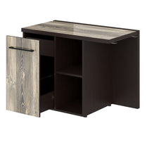 EXECUTIVE RECTANGULAR SHAPE SIDE DESK MADE IN 36MM MFC TOP E1 LAMINATE CHIPBOARD, WITH OPEN SHELFS AND DRAWER