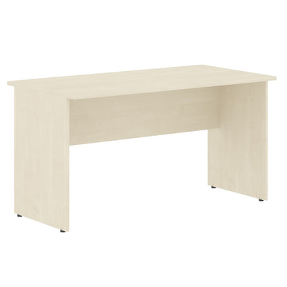 RECTANGULAR SHAPE DESK, MADE IN E1 LAMINATE CHIPBOPARD,WITH WOODEN MODESTY PANEL AND LEGS