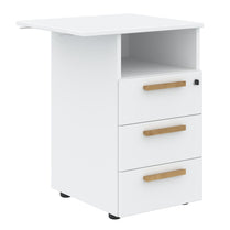 EXECUTIVE ATTACHED THREE DRAWER PEDESTAL, MADE IN E1 LAMINATE CHIPBOARD