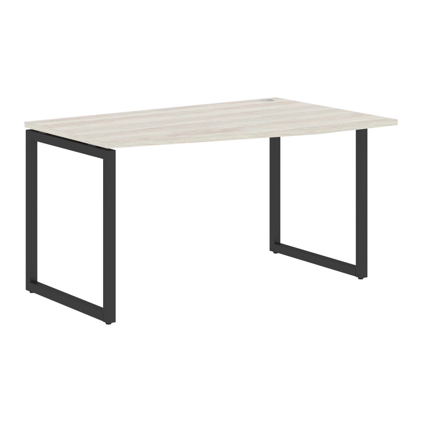 L SHAPE DESK MADE IN 25MM MFC TOP, E1 LAMINATE CHIPBOARD WITH WOODEN MODESTY PANEL 40X40MM METAL O SHAPE FRAMES