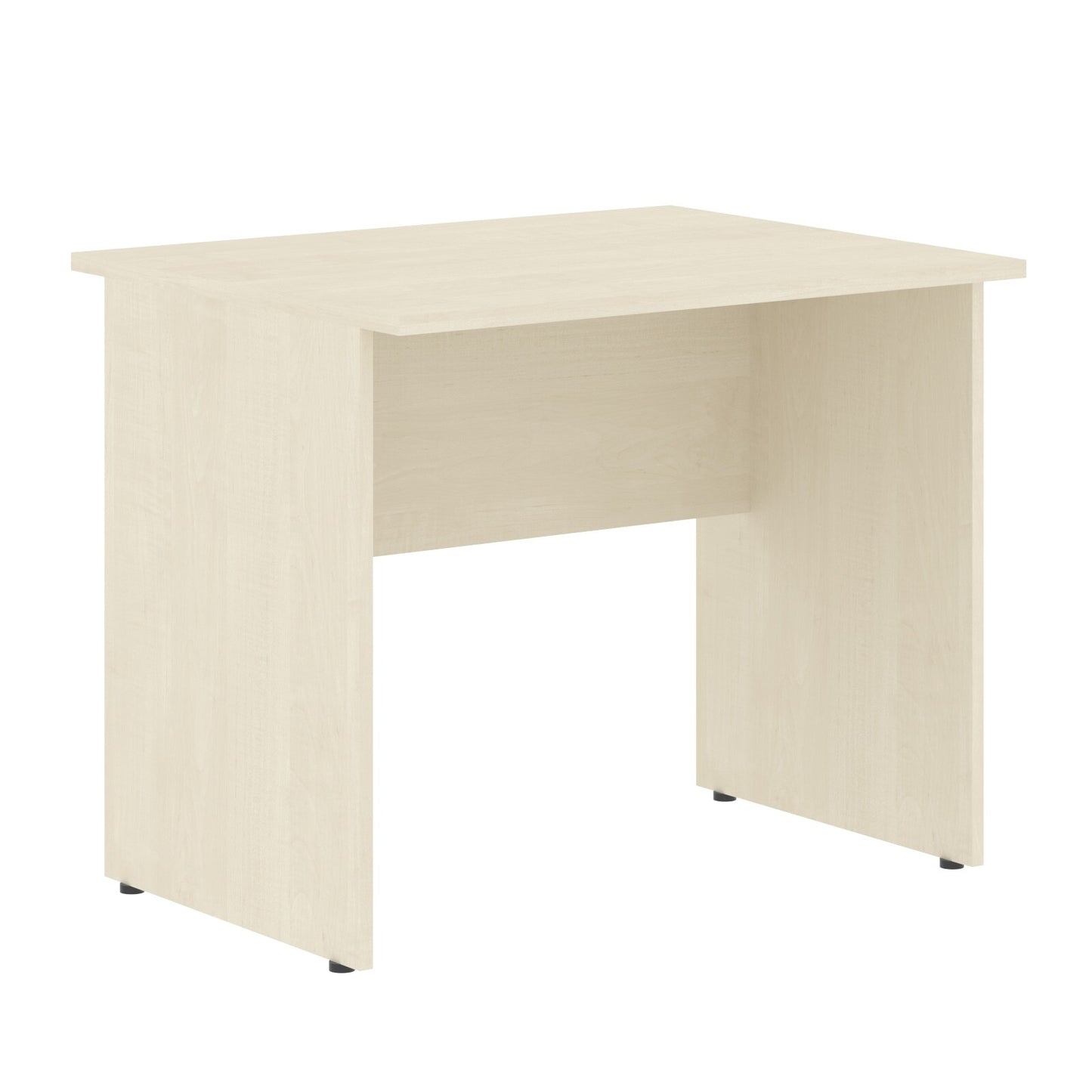 RECTANGULAR SHAPE DESK, MADE IN E1 LAMINATE CHIPBOPARD,WITH WOODEN MODESTY PANEL AND LEGS