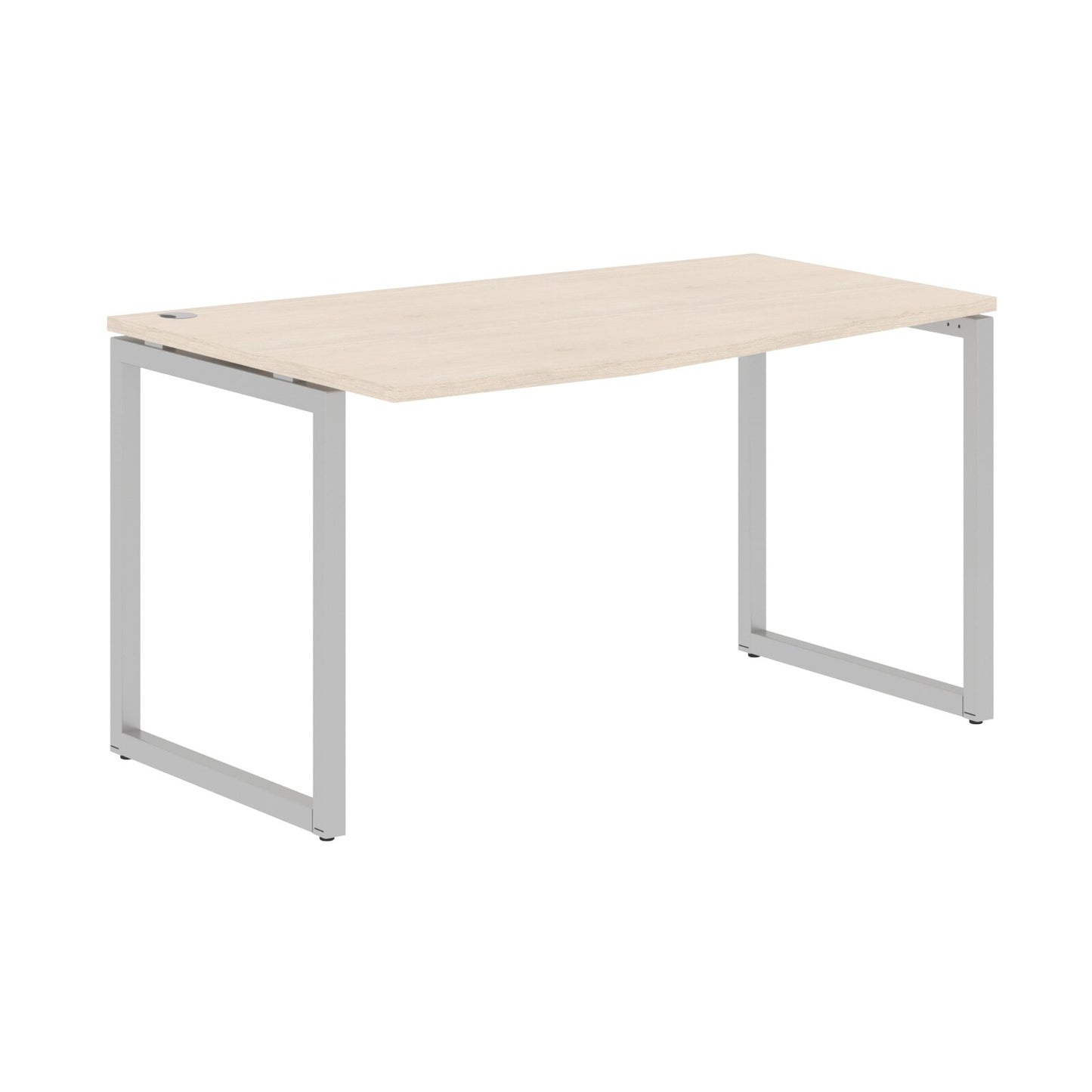 L SHAPE DESK MADE IN 25MM MFC TOP, E1 LAMINATE CHIPBOARD WITH WOODEN MODESTY PANEL 40X40MM METAL O SHAPE FRAMES