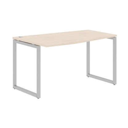 L SHAPE DESK MADE IN 25MM MFC TOP, E1 LAMINATE CHIPBOARD WITH WOODEN MODESTY PANEL 40X40MM METAL O SHAPE FRAMES