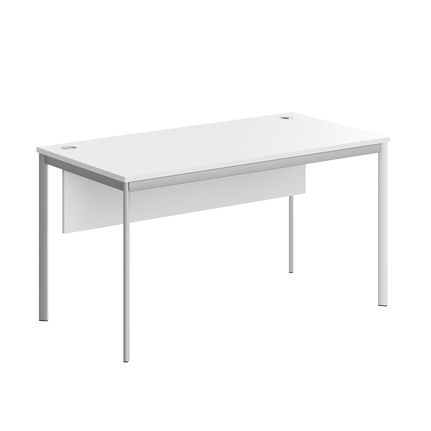 RECTANGULAR SHAPE DESK MADE IN 25MM MFC TOP, MODESTY PANEL, E1 LAMINATE CHIPBOARD 40X20MM METAL FRAMES