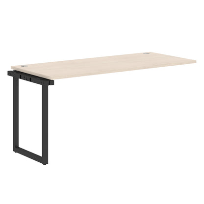 RECTANGULAR SHAPE CLUSTER OF 01 WORKSTATION EXTENSION MADE IN 25MM MFC TOP, E1 LAMINATE CHIPBOARD WITH WOODEN MODESTY PANEL 40X40MM METAL O SHAPE FRAMES