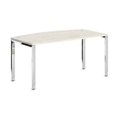 CURVE SHAPE DESK DESK MADE IN 25MM MFC TOP, E1 LAMINATE CHIPBOARD 40X20MM METAL GLOSSY FRAMES