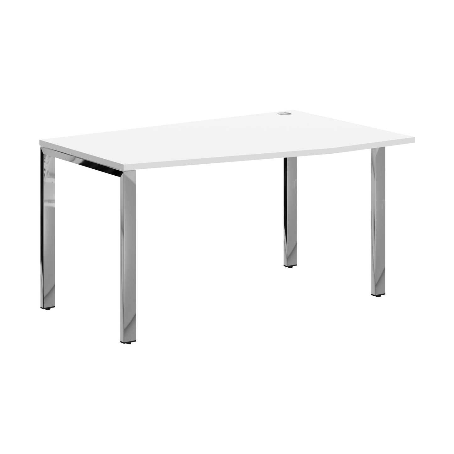 L SHAPE DESK DESK MADE IN 25MM MFC TOP, E1 LAMINATE CHIPBOARD 40X20MM METAL GLOSSY FRAMES