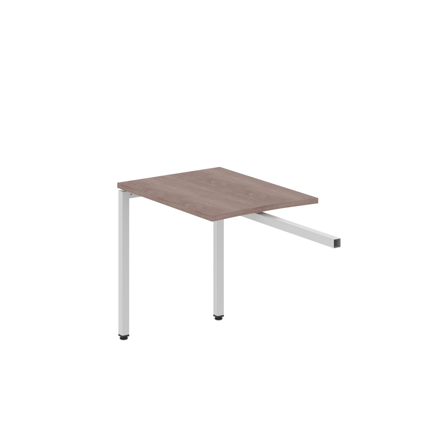 RECTANGULAR SHAPE DESK EXTENSION MADE IN 25MM MFC TOP, E1 LAMINATE CHIPBOARD WITH WOODEN MODESTY PANEL 40X40MM METAL U SHAPE FRAMES