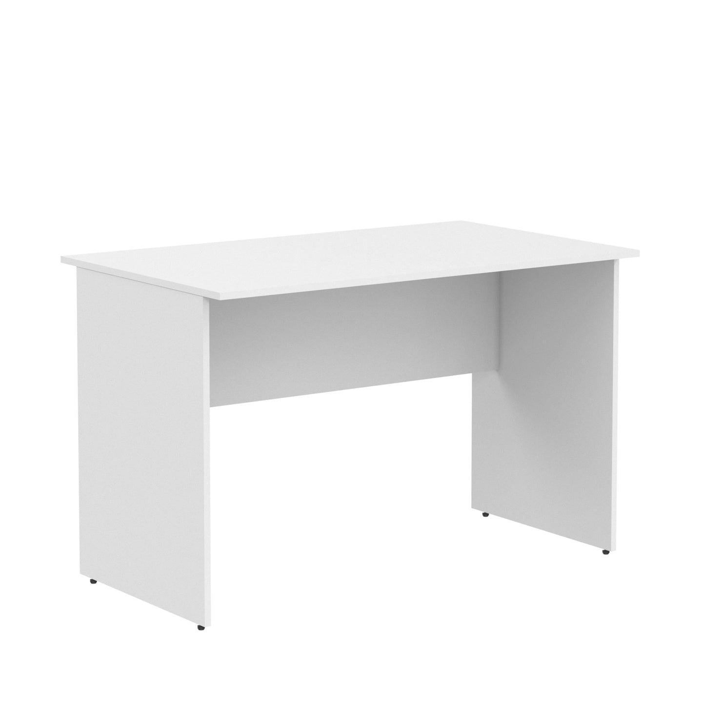 RECTANGULAR SHAPE DESK, MADE IN E1 LAMINATE CHIPBOPARD,WITH WOODEN MODESTY PANEL AND LEGS