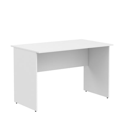 RECTANGULAR SHAPE DESK, MADE IN E1 LAMINATE CHIPBOPARD,WITH WOODEN MODESTY PANEL AND LEGS
