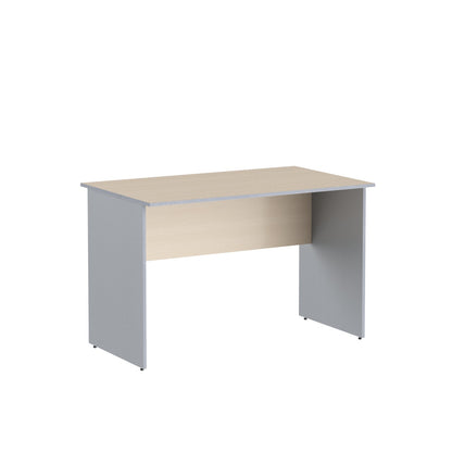 RECTANGULAR SHAPE DESK, MADE IN E1 LAMINATE CHIPBOPARD,WITH WOODEN MODESTY PANEL AND LEGS