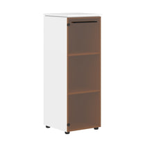 MEDIUM HEIGHT CABINET MADE IN E1 LAMINATE CHIPBOARD WITH GLASS SWING DOOR