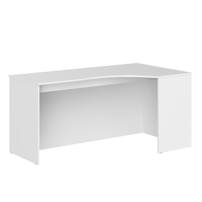 L SHAPE DESK MADE IN E1 LAMINATE CHIPBOARD WITH MODESTY PANEL AND LEGS