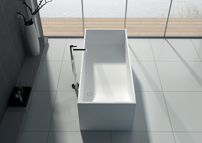 67 Inch High Quality Square Freestanding Solid Surface Tub JZ8607 by Jingzun | Souqify