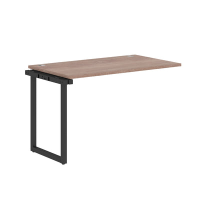 RECTANGULAR SHAPE CLUSTER OF 01 WORKSTATION EXTENSION MADE IN 25MM MFC TOP, E1 LAMINATE CHIPBOARD WITH WOODEN MODESTY PANEL 40X40MM METAL O SHAPE FRAMES