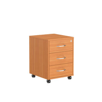 THREE DRAWER MOBILE PEDESTAL, MADE IN E1 LAMINATE CHIPBOARD