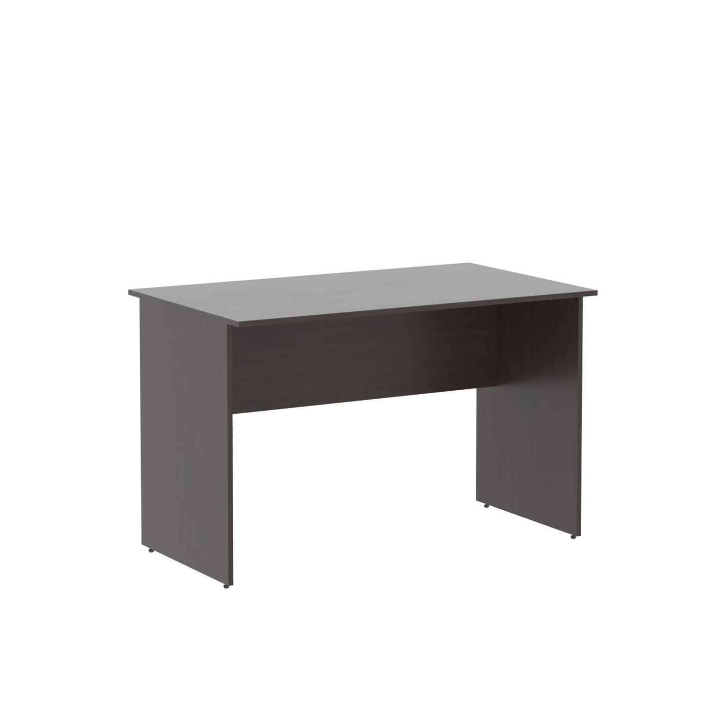 RECTANGULAR SHAPE DESK, MADE IN E1 LAMINATE CHIPBOPARD,WITH WOODEN MODESTY PANEL AND LEGS