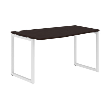 L SHAPE DESK MADE IN 25MM MFC TOP, E1 LAMINATE CHIPBOARD WITH WOODEN MODESTY PANEL 40X40MM METAL O SHAPE FRAMES