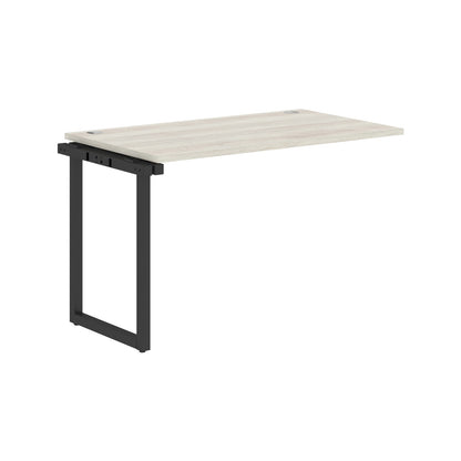 RECTANGULAR SHAPE CLUSTER OF 01 WORKSTATION EXTENSION MADE IN 25MM MFC TOP, E1 LAMINATE CHIPBOARD WITH WOODEN MODESTY PANEL 40X40MM METAL O SHAPE FRAMES