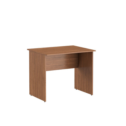 RECTANGULAR SHAPE DESK, MADE IN E1 LAMINATE CHIPBOPARD,WITH WOODEN MODESTY PANEL AND LEGS