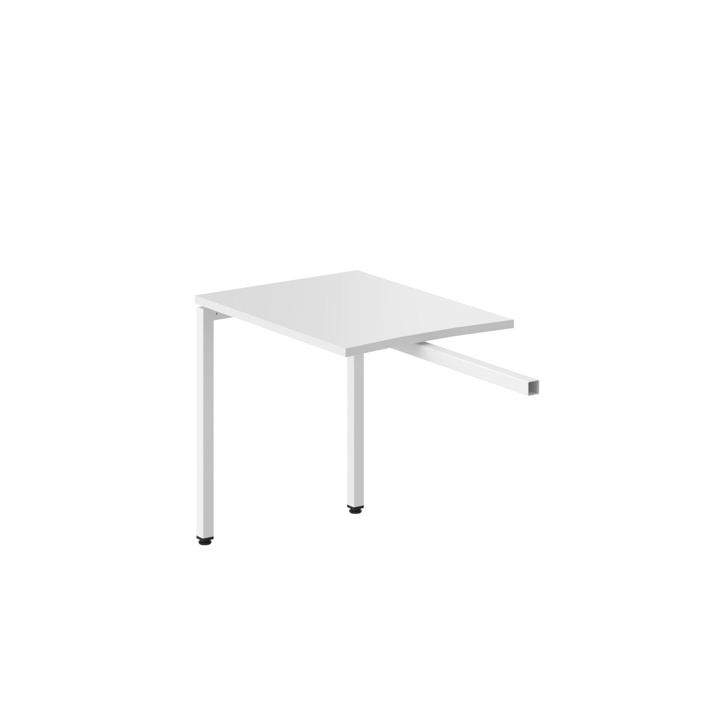 RECTANGULAR SHAPE DESK EXTENSION MADE IN 25MM MFC TOP, E1 LAMINATE CHIPBOARD WITH WOODEN MODESTY PANEL 40X40MM METAL U SHAPE FRAMES