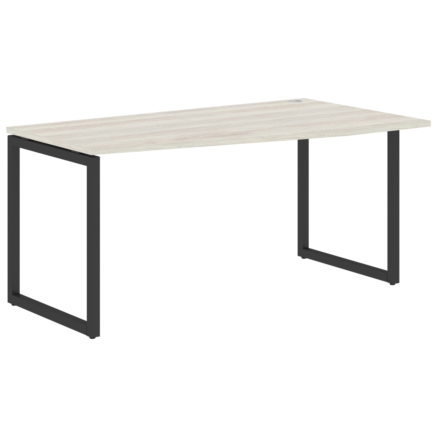 L SHAPE DESK MADE IN 25MM MFC TOP, E1 LAMINATE CHIPBOARD WITH WOODEN MODESTY PANEL 40X40MM METAL O SHAPE FRAMES