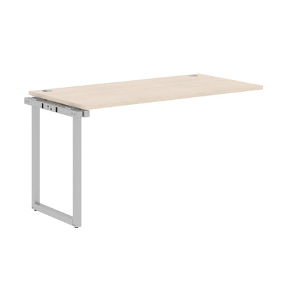 RECTANGULAR SHAPE CLUSTER OF 01 WORKSTATION EXTENSION MADE IN 25MM MFC TOP, E1 LAMINATE CHIPBOARD WITH WOODEN MODESTY PANEL 40X40MM METAL O SHAPE FRAMES