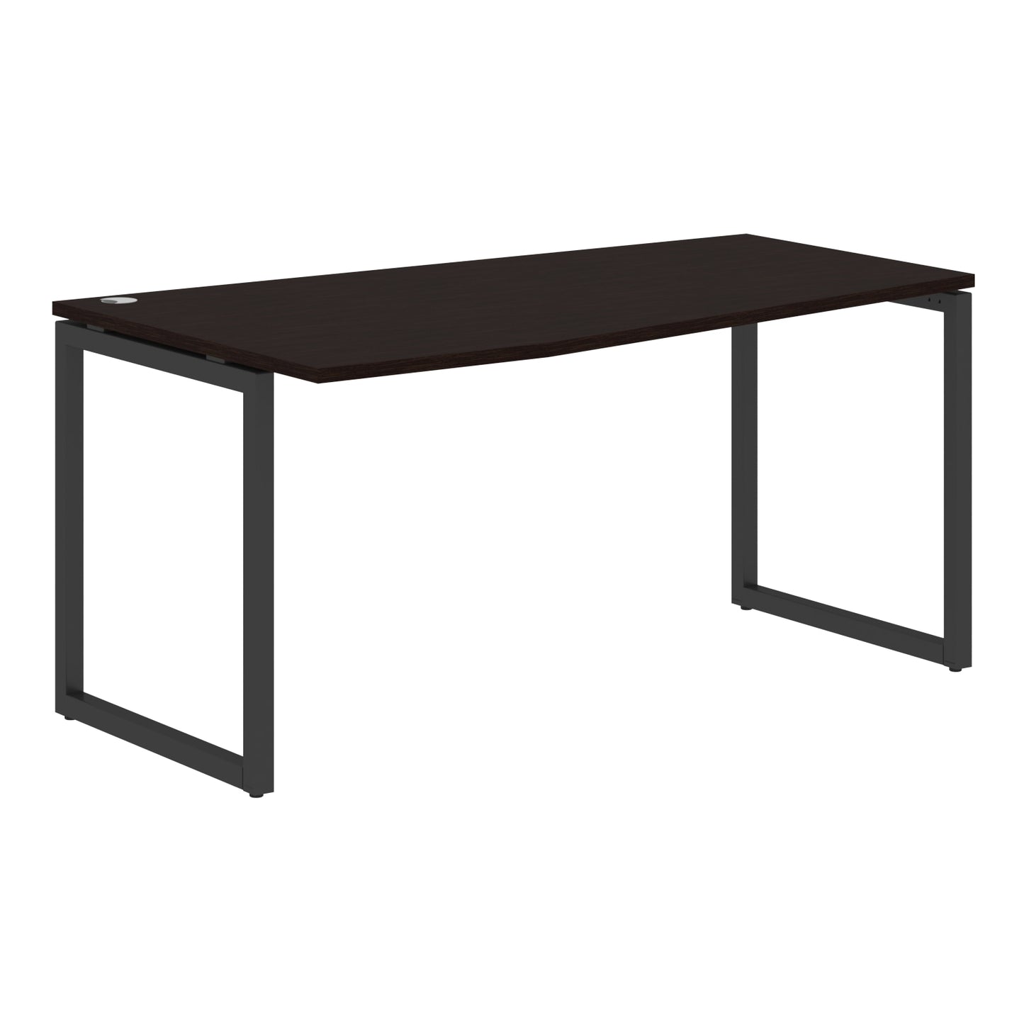 L SHAPE DESK MADE IN 25MM MFC TOP, E1 LAMINATE CHIPBOARD WITH WOODEN MODESTY PANEL 40X40MM METAL O SHAPE FRAMES