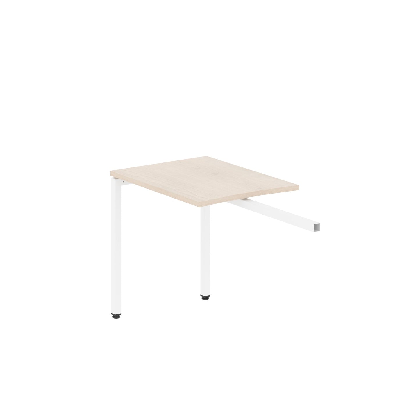 RECTANGULAR SHAPE DESK EXTENSION MADE IN 25MM MFC TOP, E1 LAMINATE CHIPBOARD WITH WOODEN MODESTY PANEL 40X40MM METAL U SHAPE FRAMES