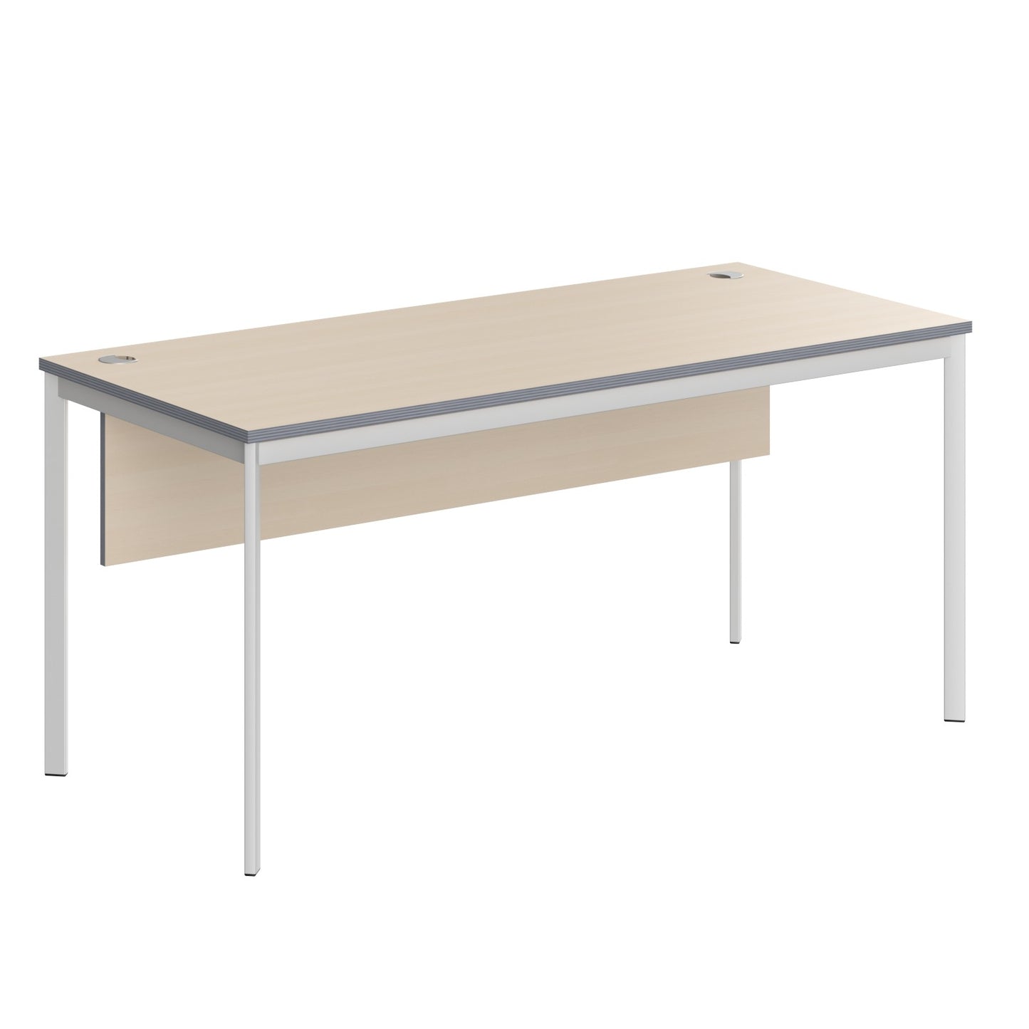 RECTANGULAR SHAPE DESK MADE IN 25MM MFC TOP, MODESTY PANEL, E1 LAMINATE CHIPBOARD 40X20MM METAL FRAMES