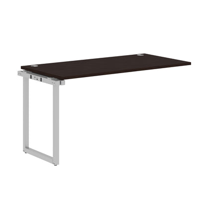 RECTANGULAR SHAPE CLUSTER OF 01 WORKSTATION EXTENSION MADE IN 25MM MFC TOP, E1 LAMINATE CHIPBOARD WITH WOODEN MODESTY PANEL 40X40MM METAL O SHAPE FRAMES