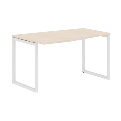 L SHAPE DESK MADE IN 25MM MFC TOP, E1 LAMINATE CHIPBOARD WITH WOODEN MODESTY PANEL 40X40MM METAL O SHAPE FRAMES