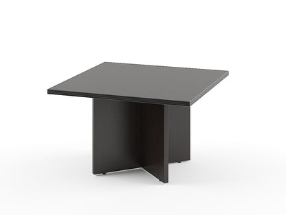 HIGH EXECUTIVE SQUARE SHAPE MEETING DESK, MADE IN E1 LAMINATE CHIPBOARD, WITH GLOSSY ACRYLIC 3D 2MM EDGES AND LEGS
