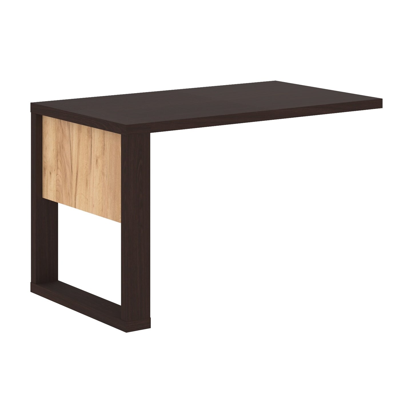 RECTANGULAR SHAPE HIGH EXECUTIVE DESK EXTENSION, MADE IN E1 LAMINATE CHIPBOARD WITH 38MM TOP, WITH FULL WOODEN MODESTY PANEL AND LEGS
