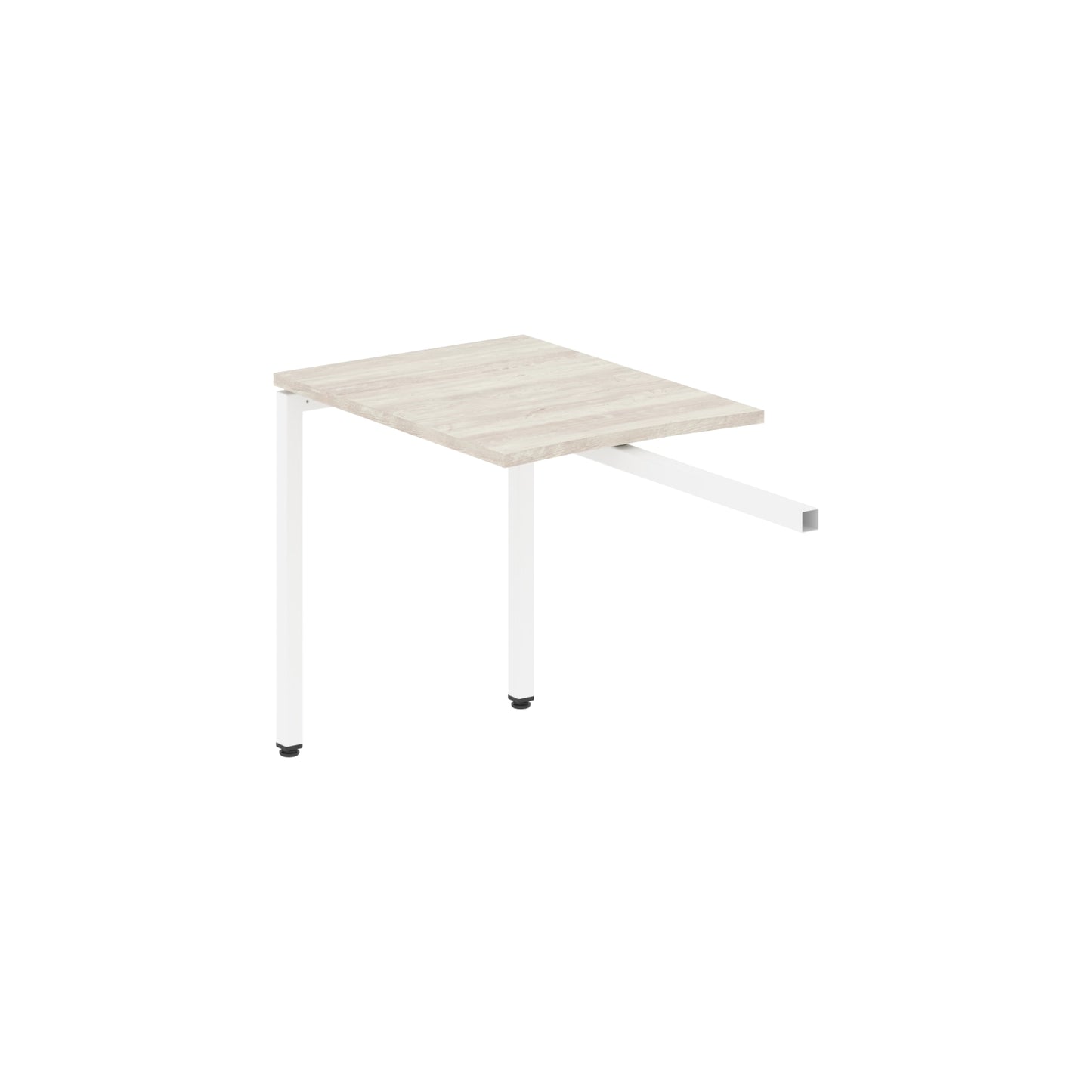RECTANGULAR SHAPE DESK EXTENSION MADE IN 25MM MFC TOP, E1 LAMINATE CHIPBOARD WITH WOODEN MODESTY PANEL 40X40MM METAL U SHAPE FRAMES