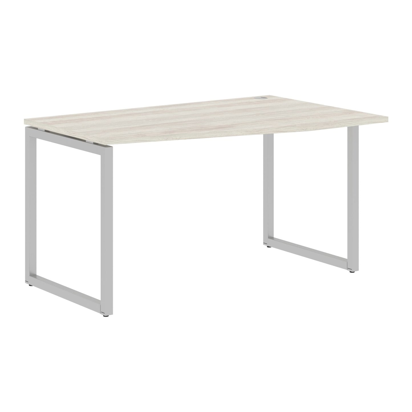 L SHAPE DESK MADE IN 25MM MFC TOP, E1 LAMINATE CHIPBOARD WITH WOODEN MODESTY PANEL 40X40MM METAL O SHAPE FRAMES