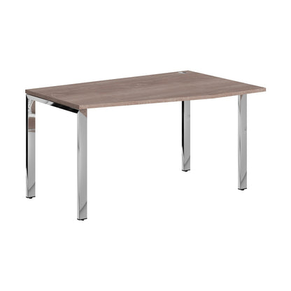 L SHAPE DESK DESK MADE IN 25MM MFC TOP, E1 LAMINATE CHIPBOARD 40X20MM METAL GLOSSY FRAMES