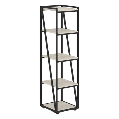 FULL HEIGHT WOODEN OPEN SHELVES WITH METAL FRAMES, MADE IN E1 LAMINATE CHIPBOARD