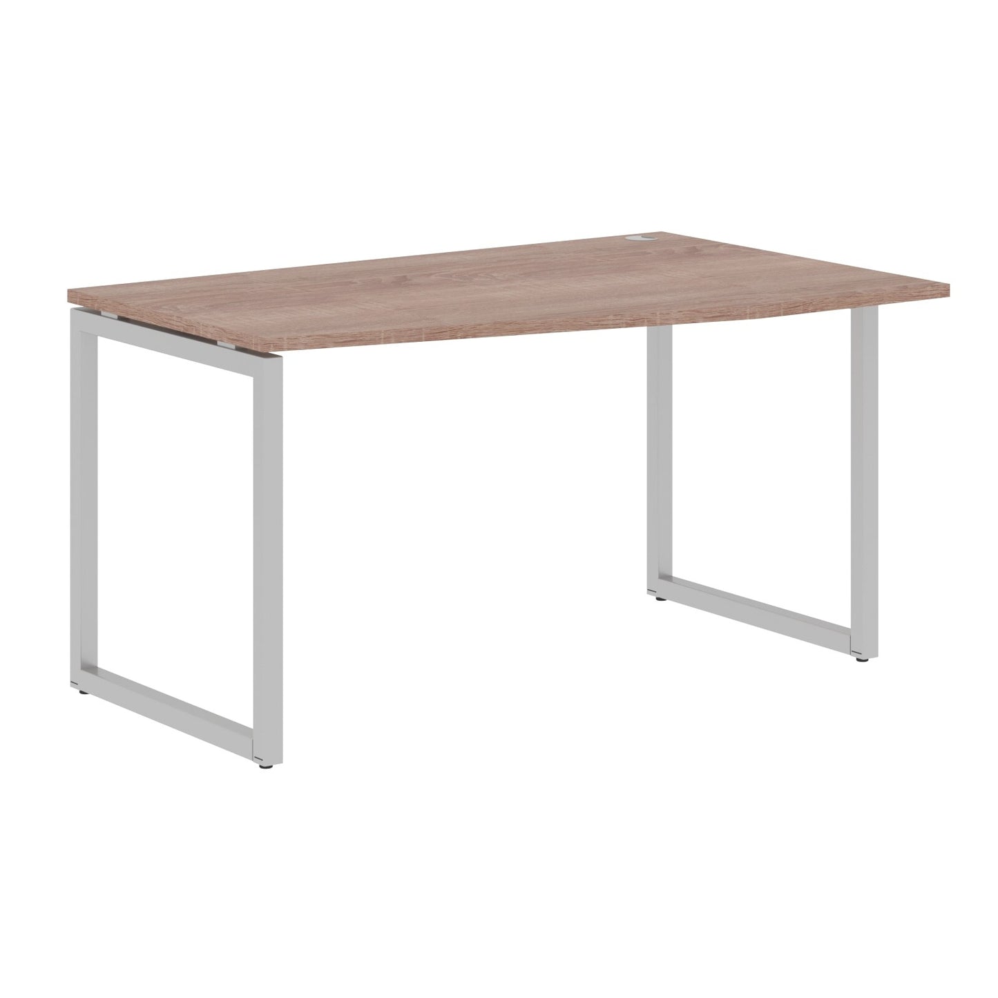 L SHAPE DESK MADE IN 25MM MFC TOP, E1 LAMINATE CHIPBOARD WITH WOODEN MODESTY PANEL 40X40MM METAL O SHAPE FRAMES