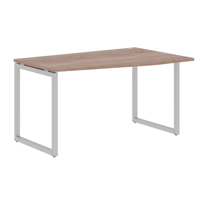 L SHAPE DESK MADE IN 25MM MFC TOP, E1 LAMINATE CHIPBOARD WITH WOODEN MODESTY PANEL 40X40MM METAL O SHAPE FRAMES
