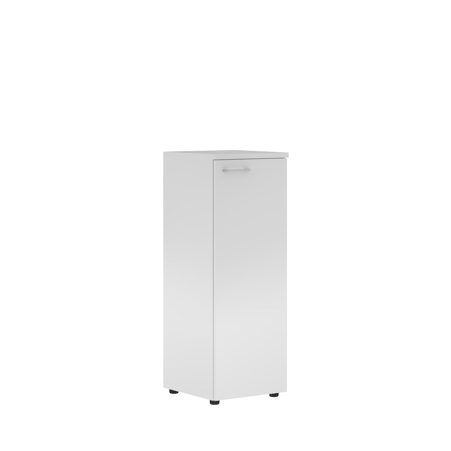 MEDIUM HEIGHT CABINET, MADE IN E1 LAMINATE CHIPBOARD, WITH WOODEN SWING DOOR