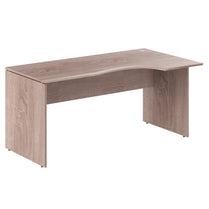 L SHAPE DESK, MADE IN E1 LAMINATE CHIPBOPARD, WITH WOODEN MODESTY PANEL AND LEGS