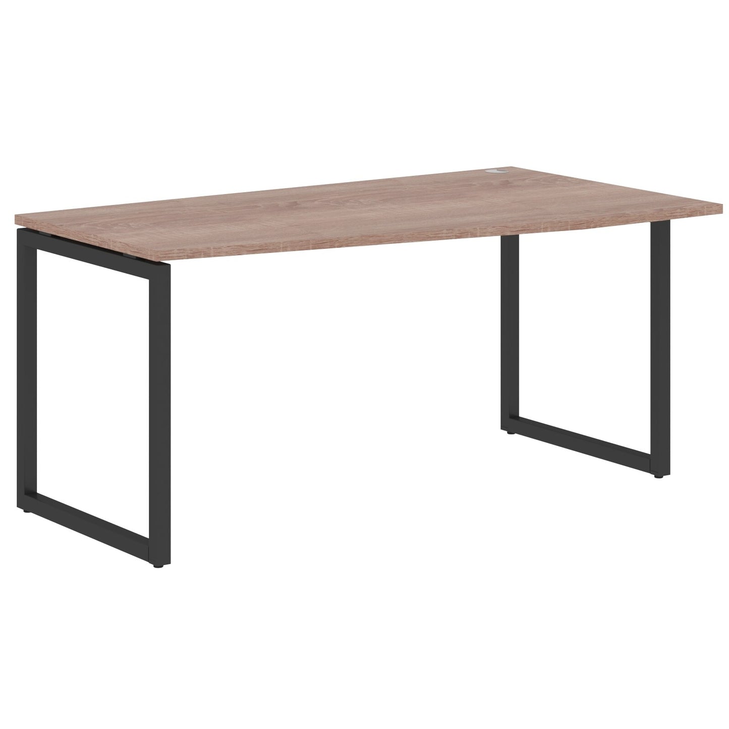 L SHAPE DESK MADE IN 25MM MFC TOP, E1 LAMINATE CHIPBOARD WITH WOODEN MODESTY PANEL 40X40MM METAL O SHAPE FRAMES