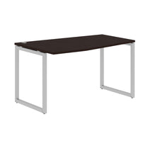 L SHAPE DESK MADE IN 25MM MFC TOP, E1 LAMINATE CHIPBOARD WITH WOODEN MODESTY PANEL 40X40MM METAL O SHAPE FRAMES