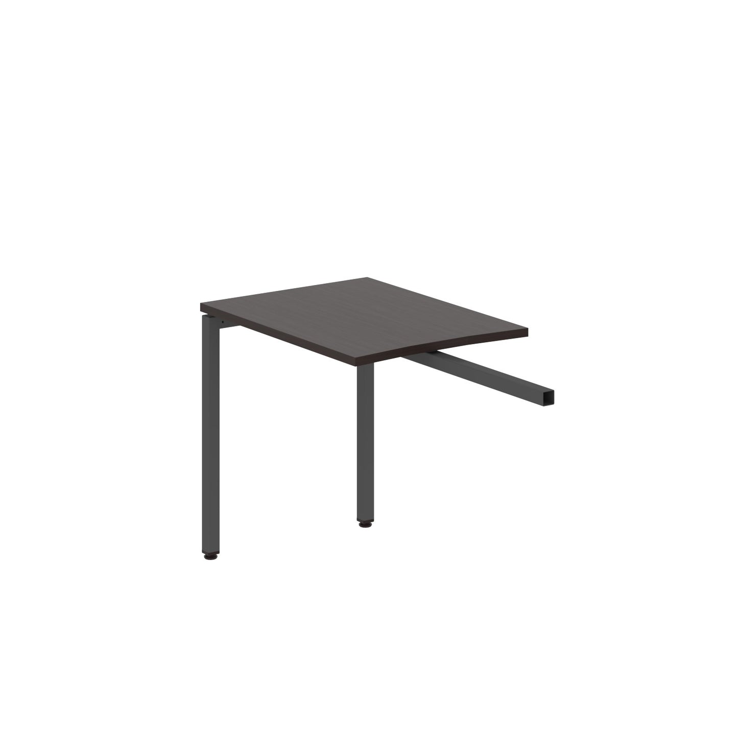 RECTANGULAR SHAPE DESK EXTENSION MADE IN 25MM MFC TOP, E1 LAMINATE CHIPBOARD WITH WOODEN MODESTY PANEL 40X40MM METAL U SHAPE FRAMES