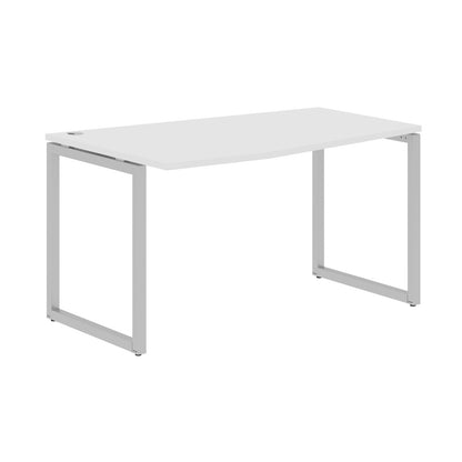 L SHAPE DESK MADE IN 25MM MFC TOP, E1 LAMINATE CHIPBOARD WITH WOODEN MODESTY PANEL 40X40MM METAL O SHAPE FRAMES