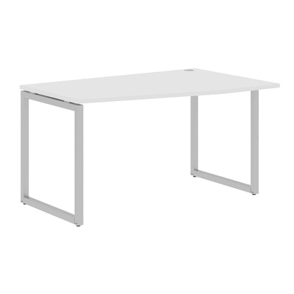 L SHAPE DESK MADE IN 25MM MFC TOP, E1 LAMINATE CHIPBOARD WITH WOODEN MODESTY PANEL 40X40MM METAL O SHAPE FRAMES